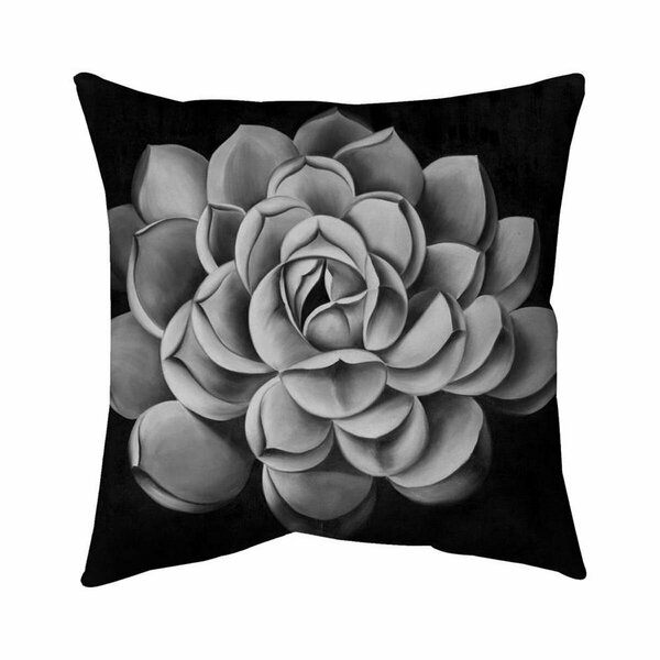 Begin Home Decor 20 x 20 in. Black & White Succulent-Double Sided Print Indoor Pillow 5541-2020-FL93